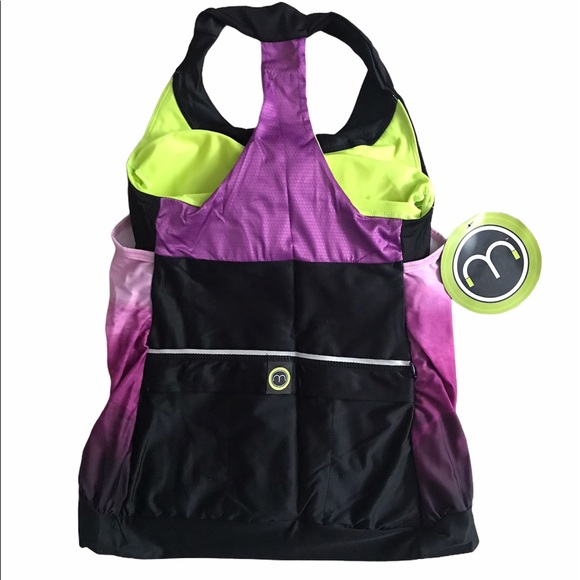 Moxie Cycling Co T Back Layered Tank Purple NWT S - Picture 3 of 8